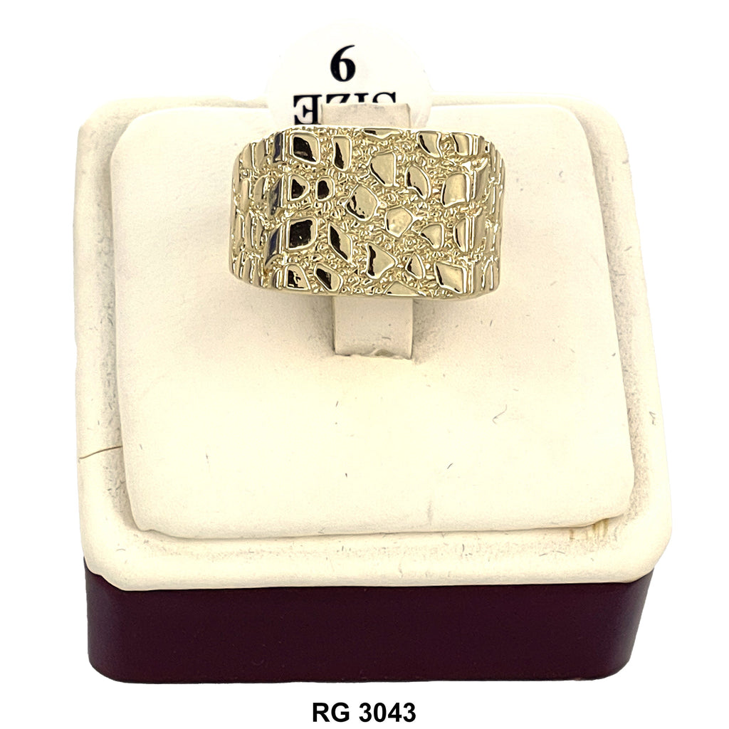 Mens Gold Plated 14k Nugget Ring