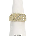 Men's 14k Gold Plated Nugget CZ Ring